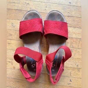 Red BOBS for Skechers Sandals